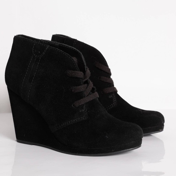 Dolce Vita Shoes - Dolce Vita Black Suede Wedge Booties